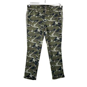 Torrid Camo utility roll up pants green classic stretchy sz 12